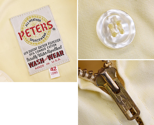 60's】【USA製】【ビンテージ】【PETERS】【黄色】【スウィングトップ