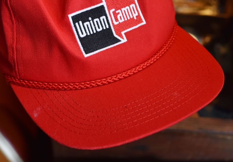 USA製ビンテージUNION CAMP赤ベースボールキャップ