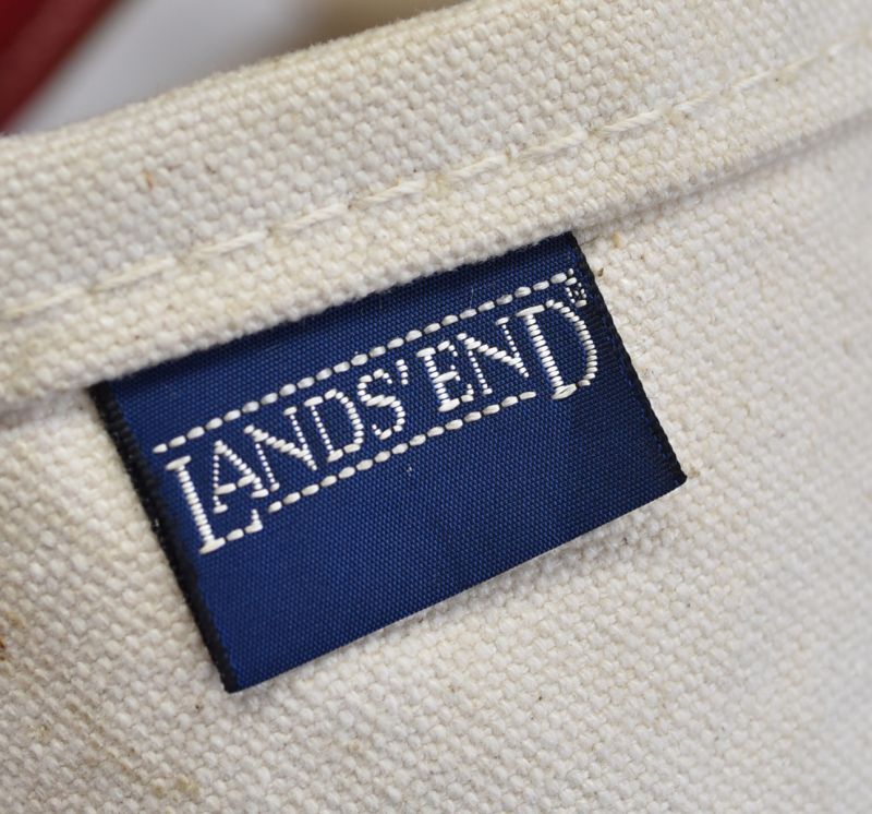 ビンテージ】【Lands' End】【ランズエンド】【白×赤