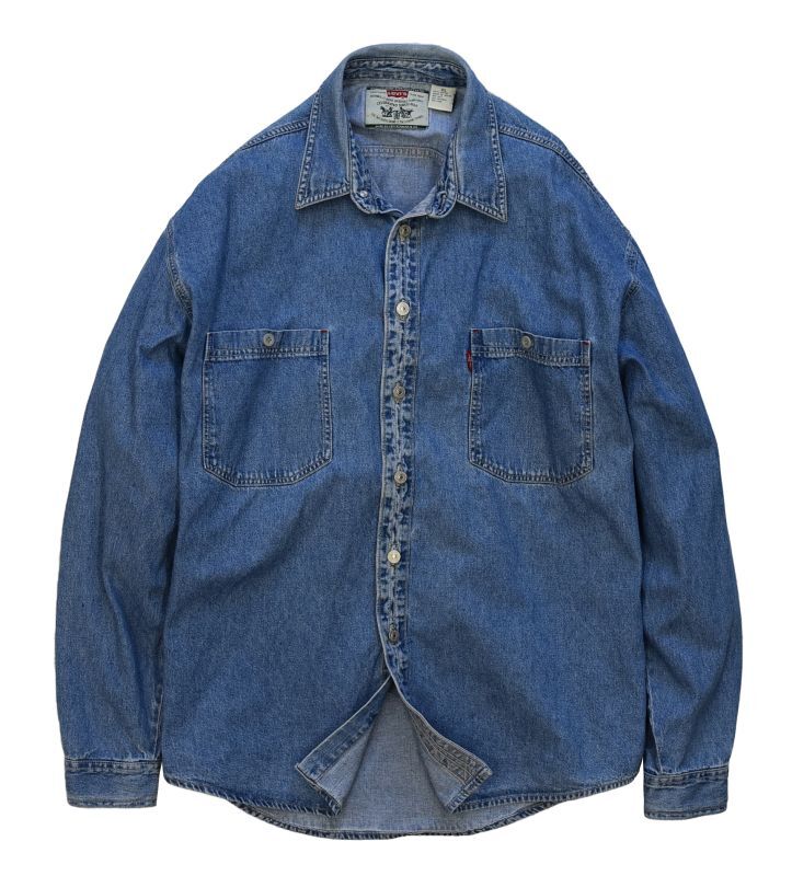 70's Levi'sデニムウエスタンシャツ【good condition】 リーバイス 70s usa製 デニムウエスタンシャツ XL 濃紺 状態良好