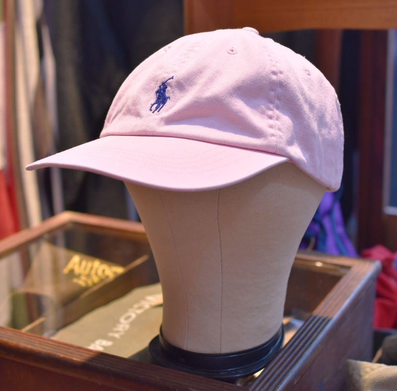 ラルフローレン ピンク ロゴキャップ ベースボールキャップ フリーサイズ 八千代の古着屋