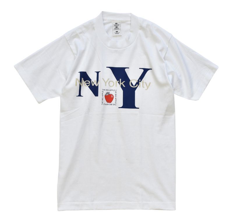 【USA製】ビンテージ【デッドストック】【白】【New York City】【ビッグアップル】【Ｔシャツ】【サイズＳ】