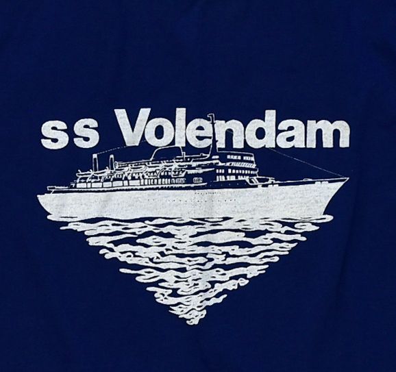 80's【USA製】【ビンテージ】ヘインズ【Hanes】【紺】【SS Volendam 