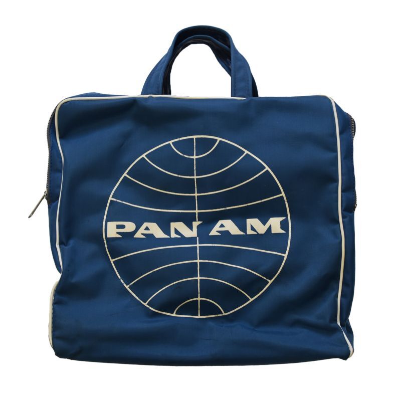 70's【ビンテージ】【PANAM AIRLINE】【パンナム】パンアメリカン航空【エアラインバッグ】トートバッグ ハンドバッグ 八千代の古着屋