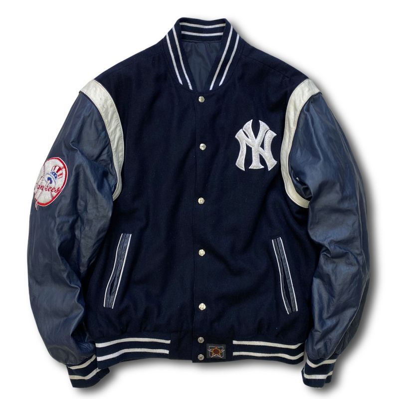 JH DESIGN NEW YORK YANKEES ウールレザースタジャン-