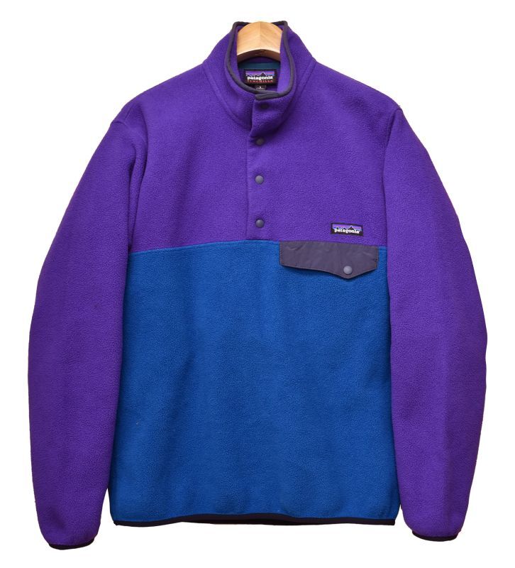 パタゴニア】patagonia【紫×青】シンチラフリース【スナップＴ】プル