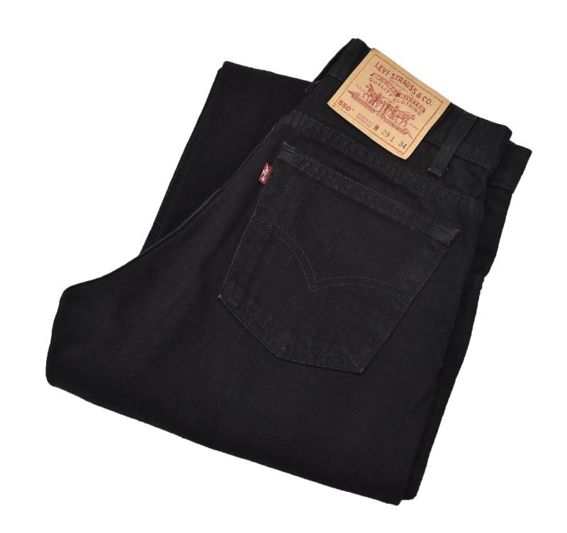 【ビンテージ】【USA製】【LEVI'S】【リーバイス】【550】【ブラックデニム】【29x34】