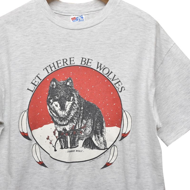 Kフォローで割引多数出品中逸品90s クレイドルオブフィルス　XL オオカミ　雪山　ヴィンテージ　Tシャツ