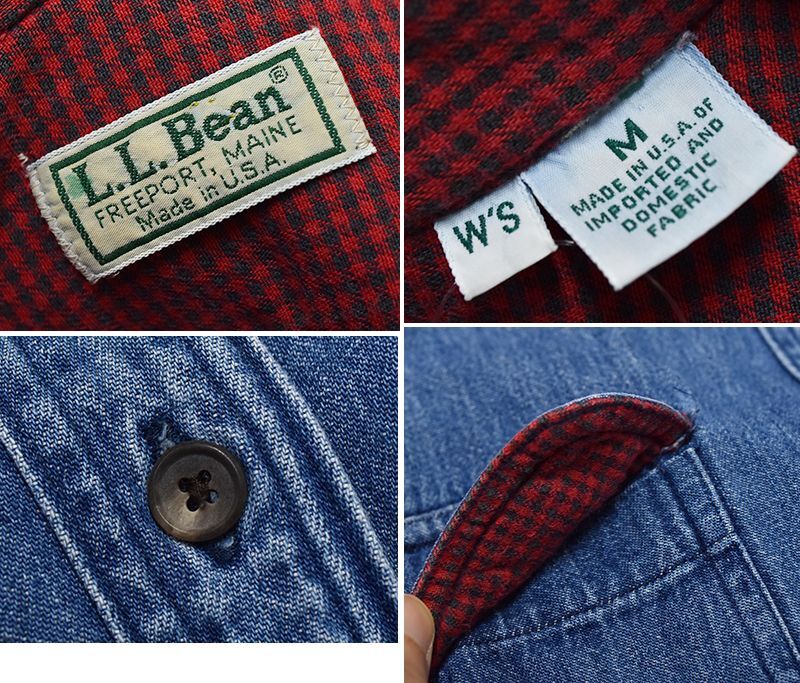 USA製】【ビンテージ】【LL.bean】LLビーン 【裏地付きデニム