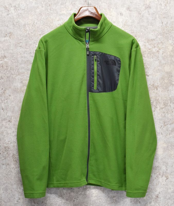 ノースフェイス】【the north face】【黄緑ｘグレー】【フルジップ