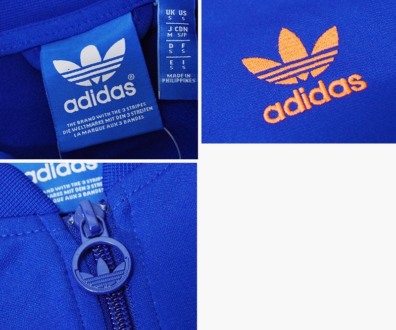 ビンテージ】【アディダス】adidas【青×オレンジライン