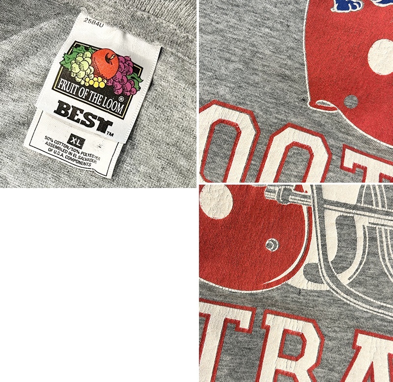 vintage【fruit of the loom】フットボール　tシャツ ビンテージ【FRUIT OF THE LOOM】【フルーツオブザルーム