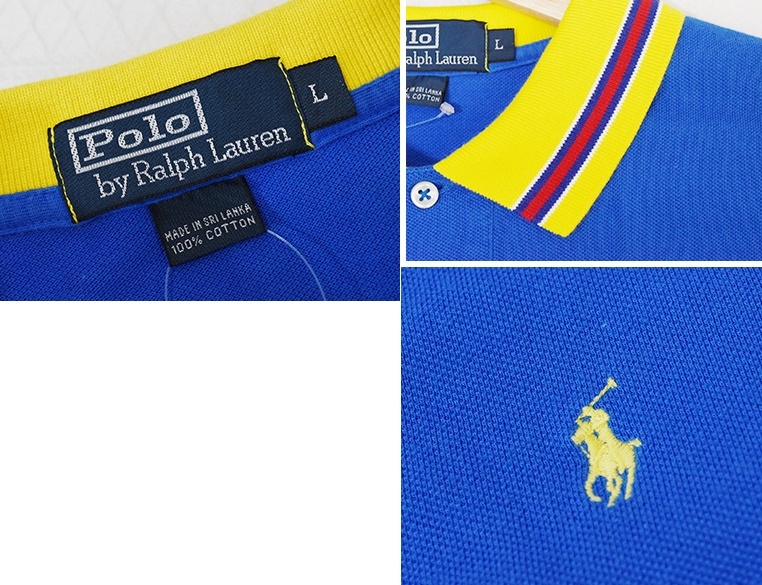 値下げ　新品　POLORALPHLAUREN　ポロシャツGOLDロゴ　Lサイズ POLO RALPH LAUREN（ポロシャツ）のフリマアイテム一覧