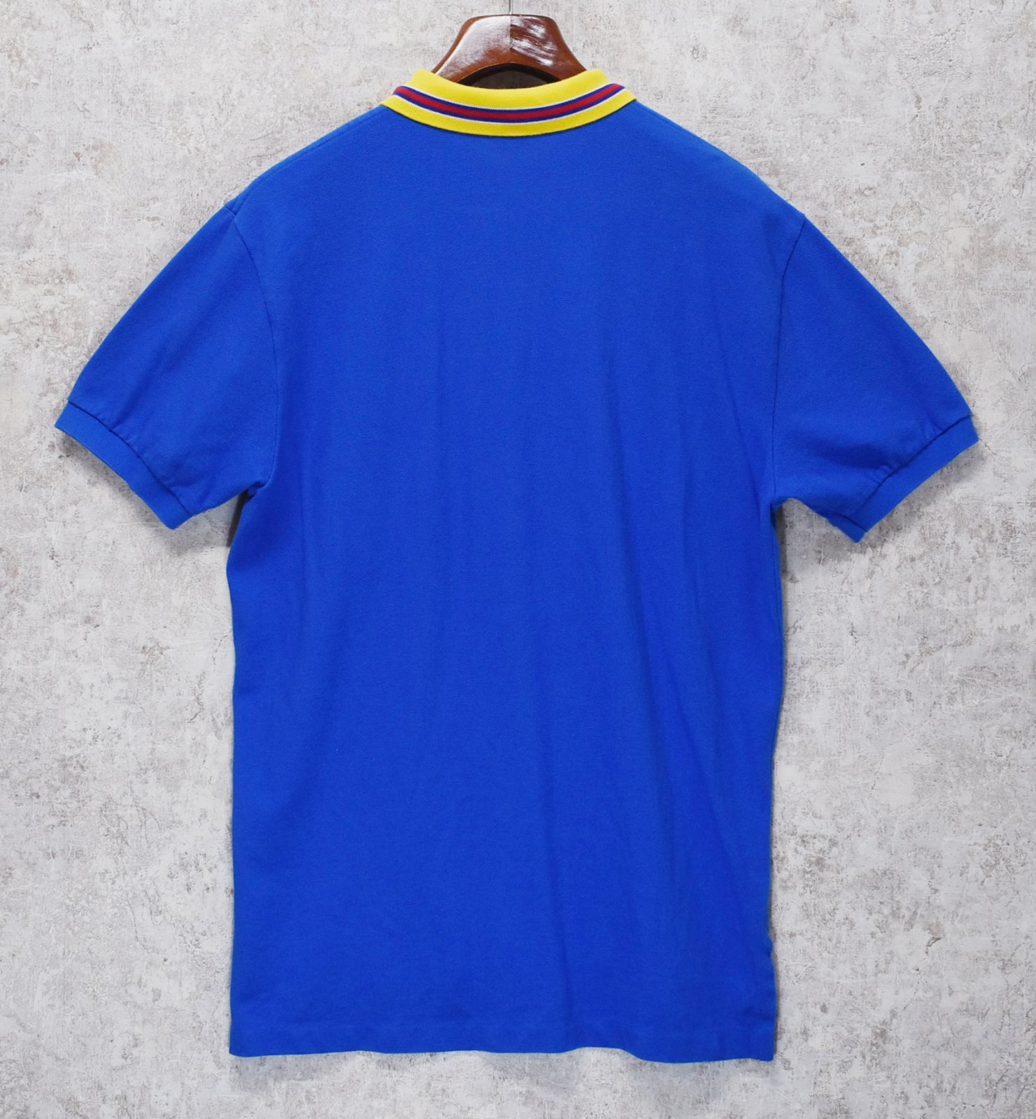 90's【ラルフローレン】POLO RALPH LAUREN 【青×黄色襟】【無地