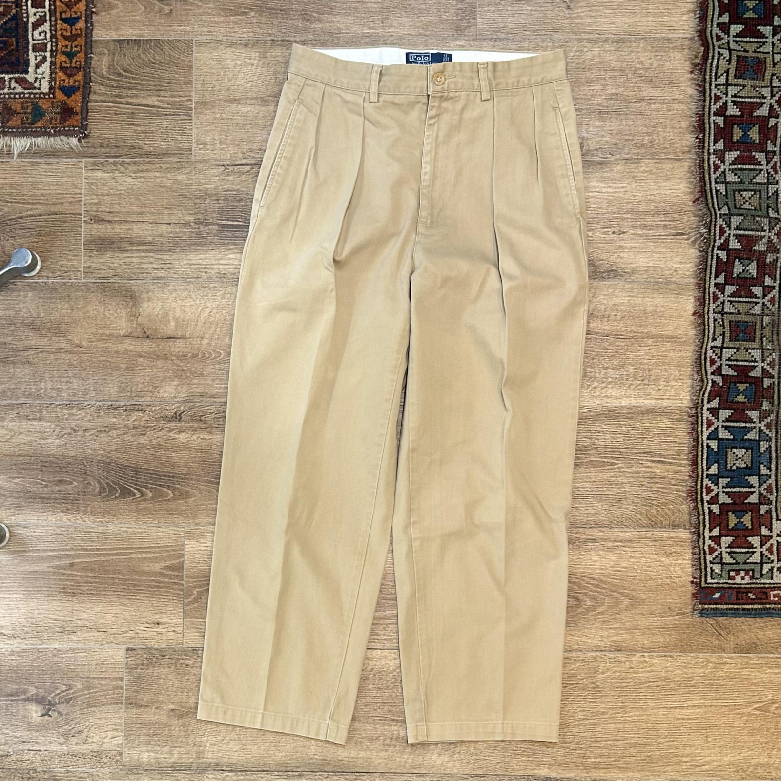 90s ポロラルフローレン ポロチノ 2タック ベージュ ANDREW PANT ラルフローレン】POLO RALPH LAUREN【ANDREW PANT】アンドリュー