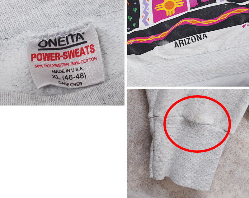 90's【USA製】【ONEITA】【オニータ】【ビンテージ】【ARIZONA