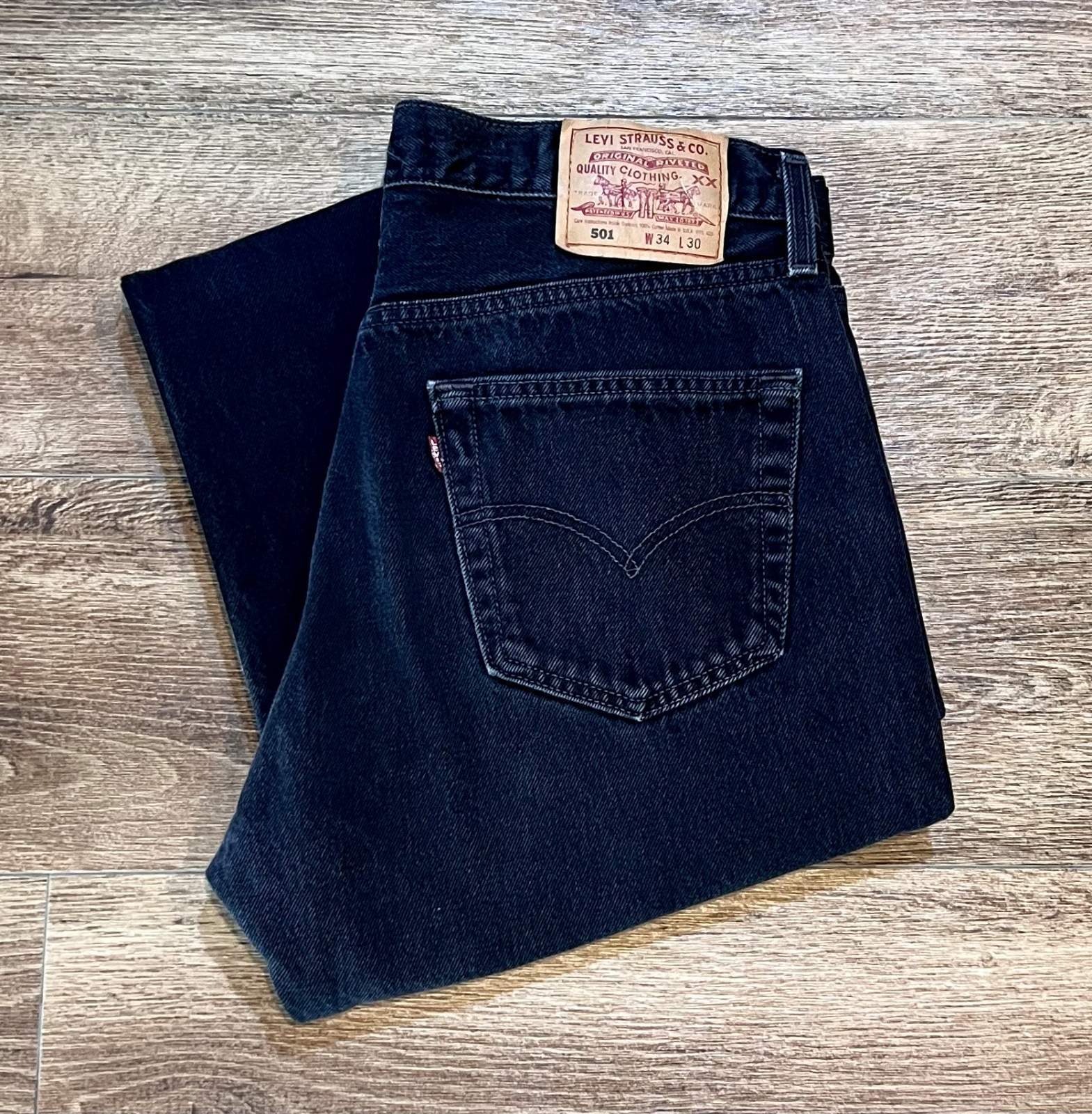 90's【ビンテージ】【LEVI'S】【リーバイス】【501】ブラック 黒