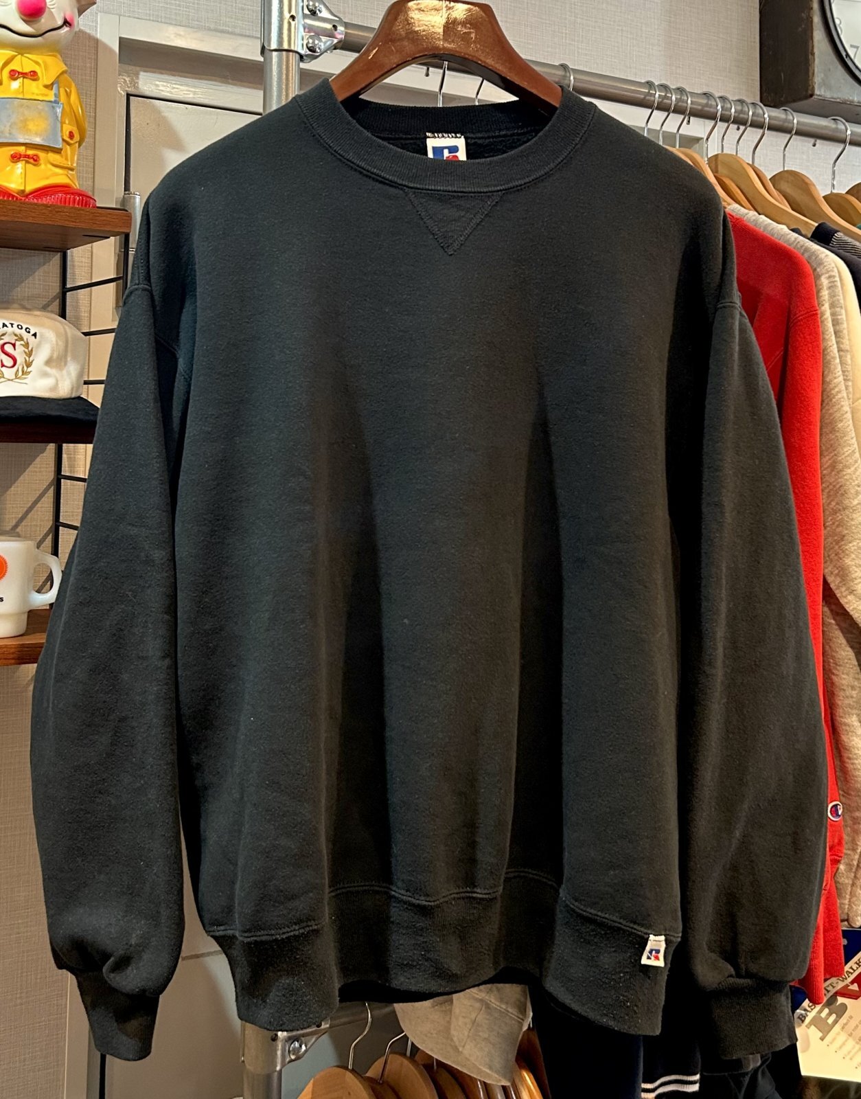 90s Russell usa製 無地スウェット 前V ブラック L ラッセル 90s USA製 RUSSELL ATHLETIC 前V スウェット 黒 L - メルカリ