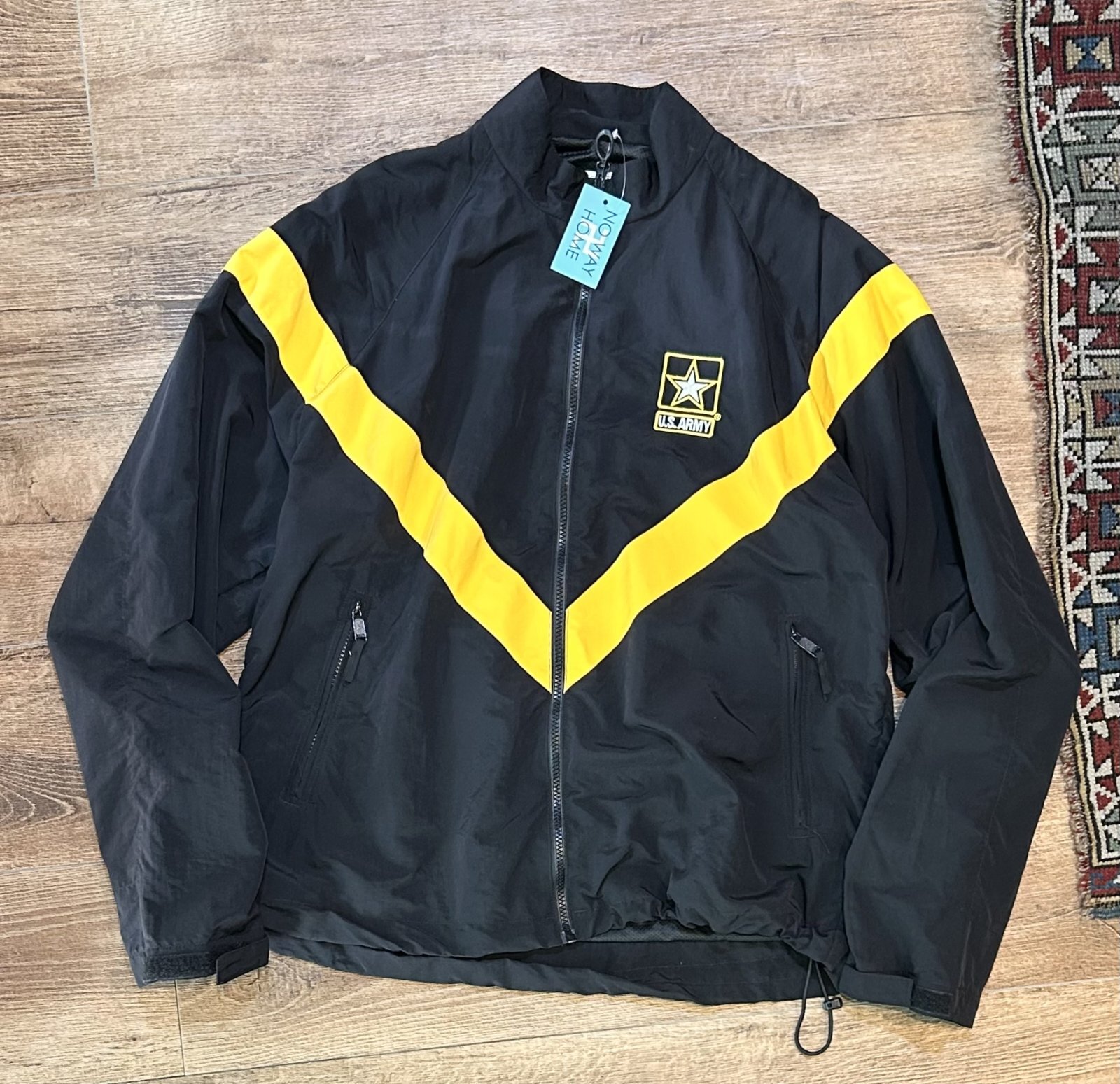 米軍 実物 US ARMY APFU ジャケット M-R ブラック×イエロー MILITARY 実物 新品 デッドストック 米軍 U.S.ARMY BLACK APFU