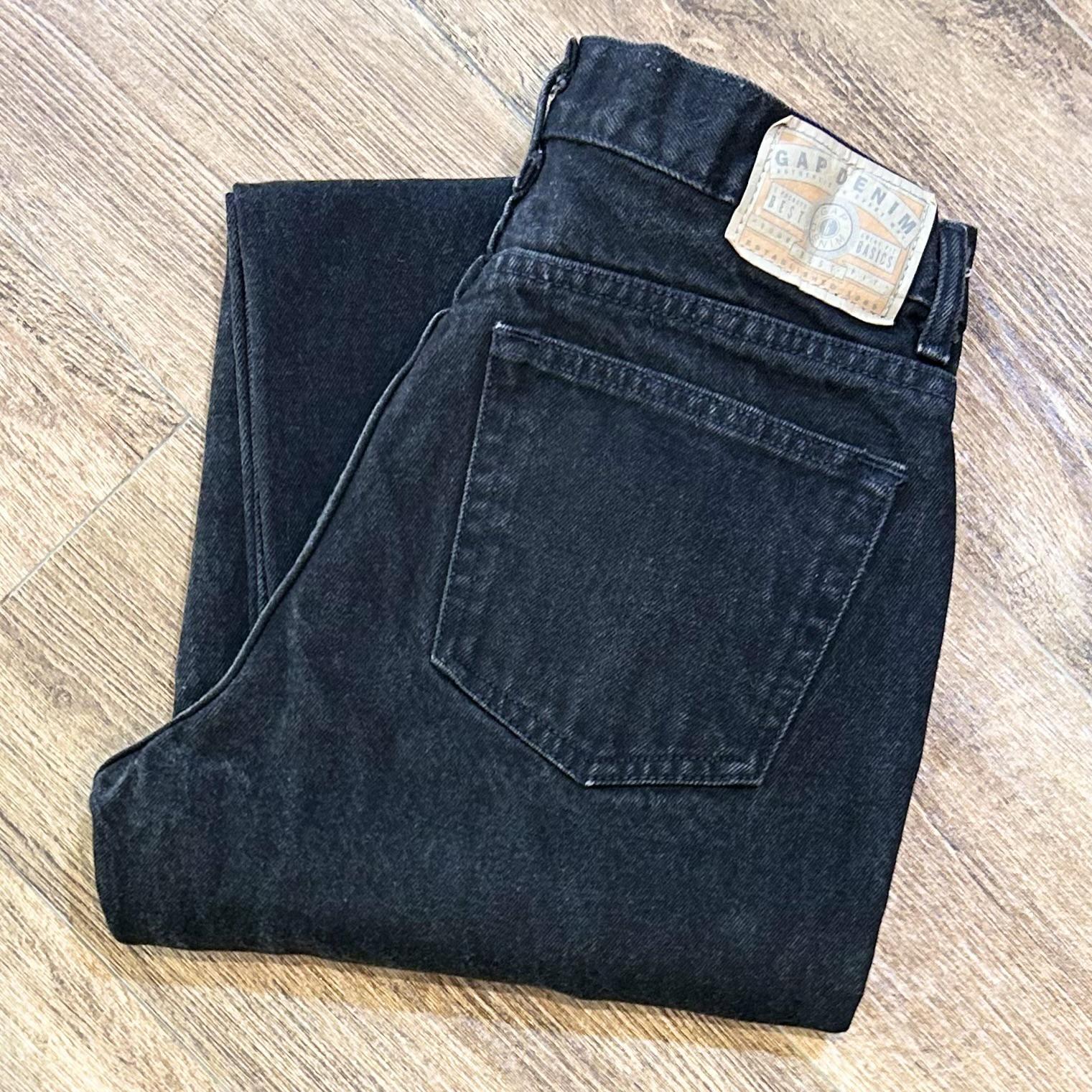 00s “ オールドギャップ ” イージーフィット ワイド ブラックデニムパンツ 00年代 GAP オールドギャップ ブラックデニムパンツ easy fit
