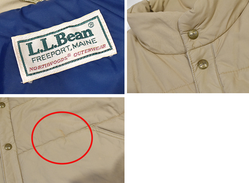 80's〜【ビンテージ】【LLビーン】【L.L.bean】ベージュ【ダウン