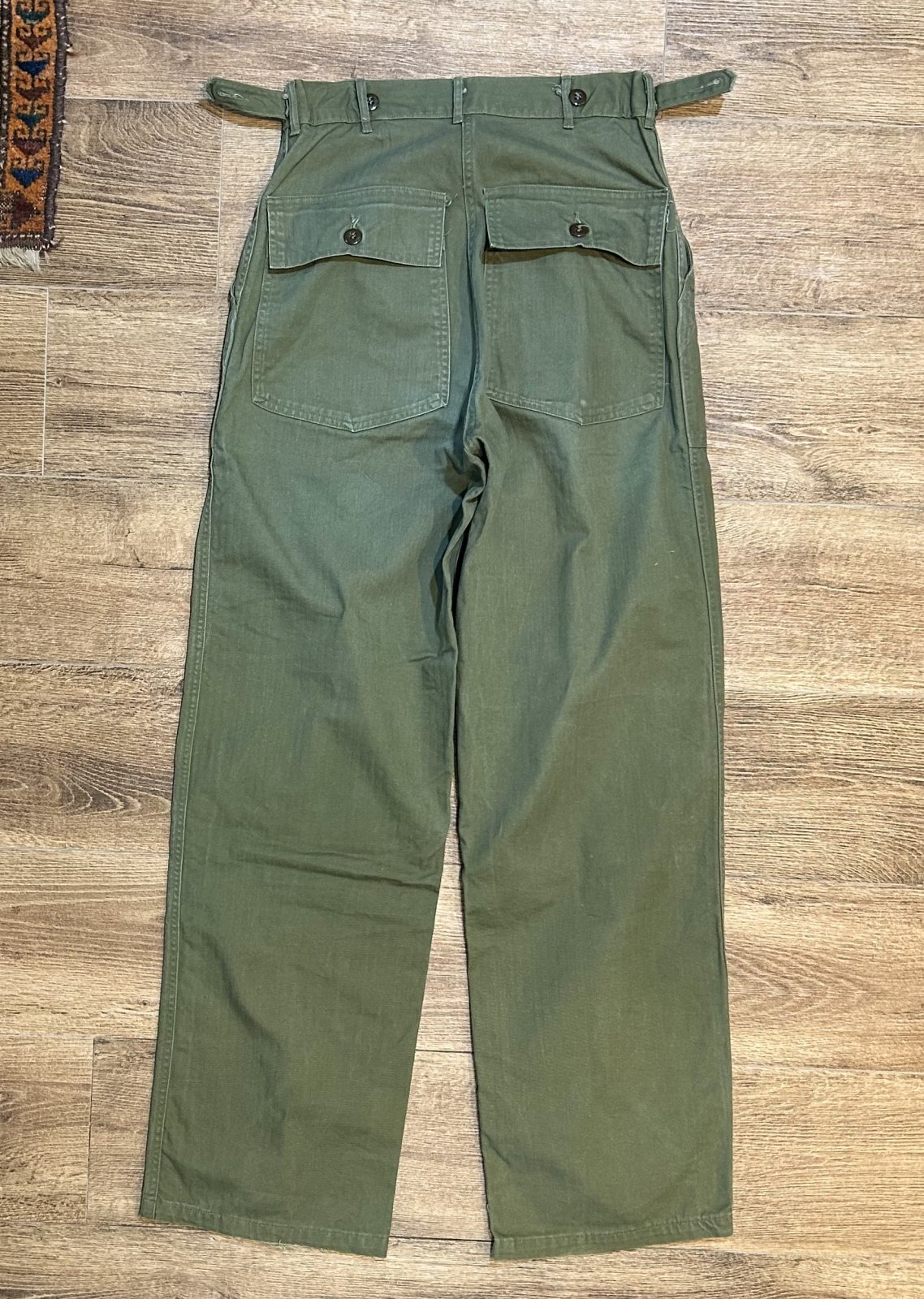 【vintage】40's 50's ベイカーパンツ M-47 ヘリンボーン VINTAGE 40's U.S ARMY M-47 HBT BAKER PANTS 3 TONE COLOR