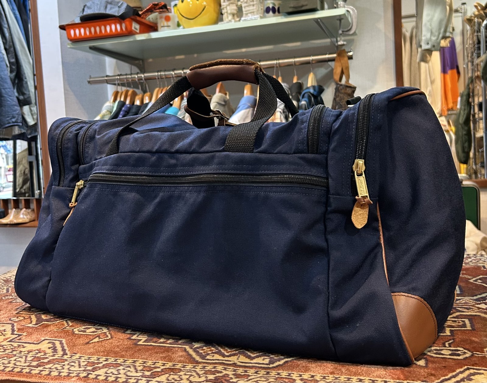 ふみ　LL Bean エルエルビーン　ボストンバッグ　ヴィンテージ 80's ヴィンテージ LLビーン キャンバス ボストンバッグ レザー