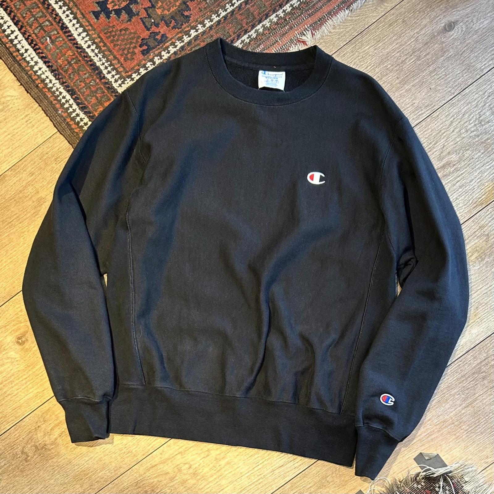 ビンテージ】【チャンピオン】【champion】【リバースウィーブ】黒無地