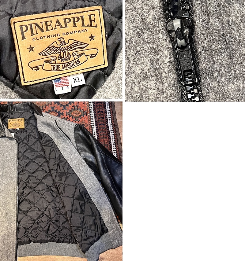 美品 80s USA製 メルトンカンパニー ブラック ウール ジップ ジャケット 美品 80s USA製 メルトンカンパニー ブラック ウール ジップ