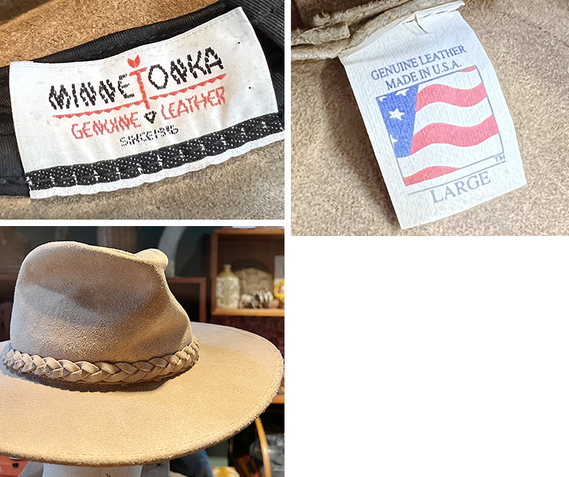 USA製】【ビンテージ」 ミネトンカ ブラウン スエードハット