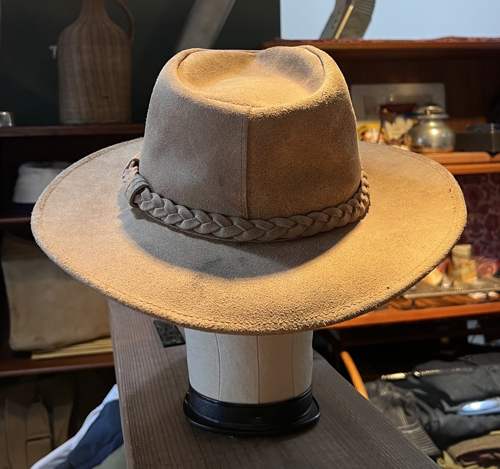 ウエスタンハット カナダ製　ビンテージ　ブラウン　美品 ウエスタンハット カナダ製 ビンテージ ブラウン 美品