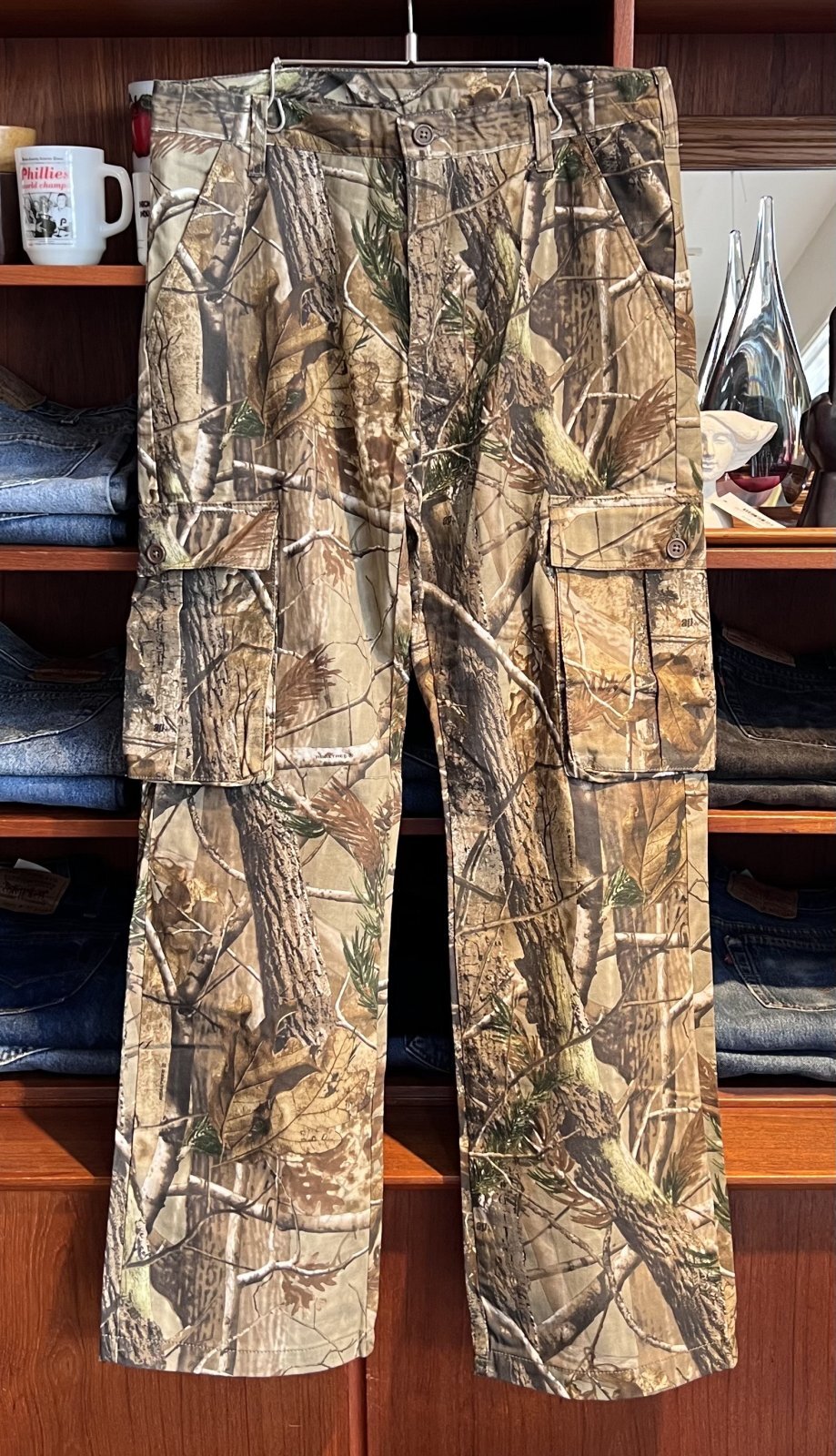 REALTREEのリアルツリー　カーゴパンツ カーゴパンツ ツリーカモプリント テーパード ミリタリーカーゴ