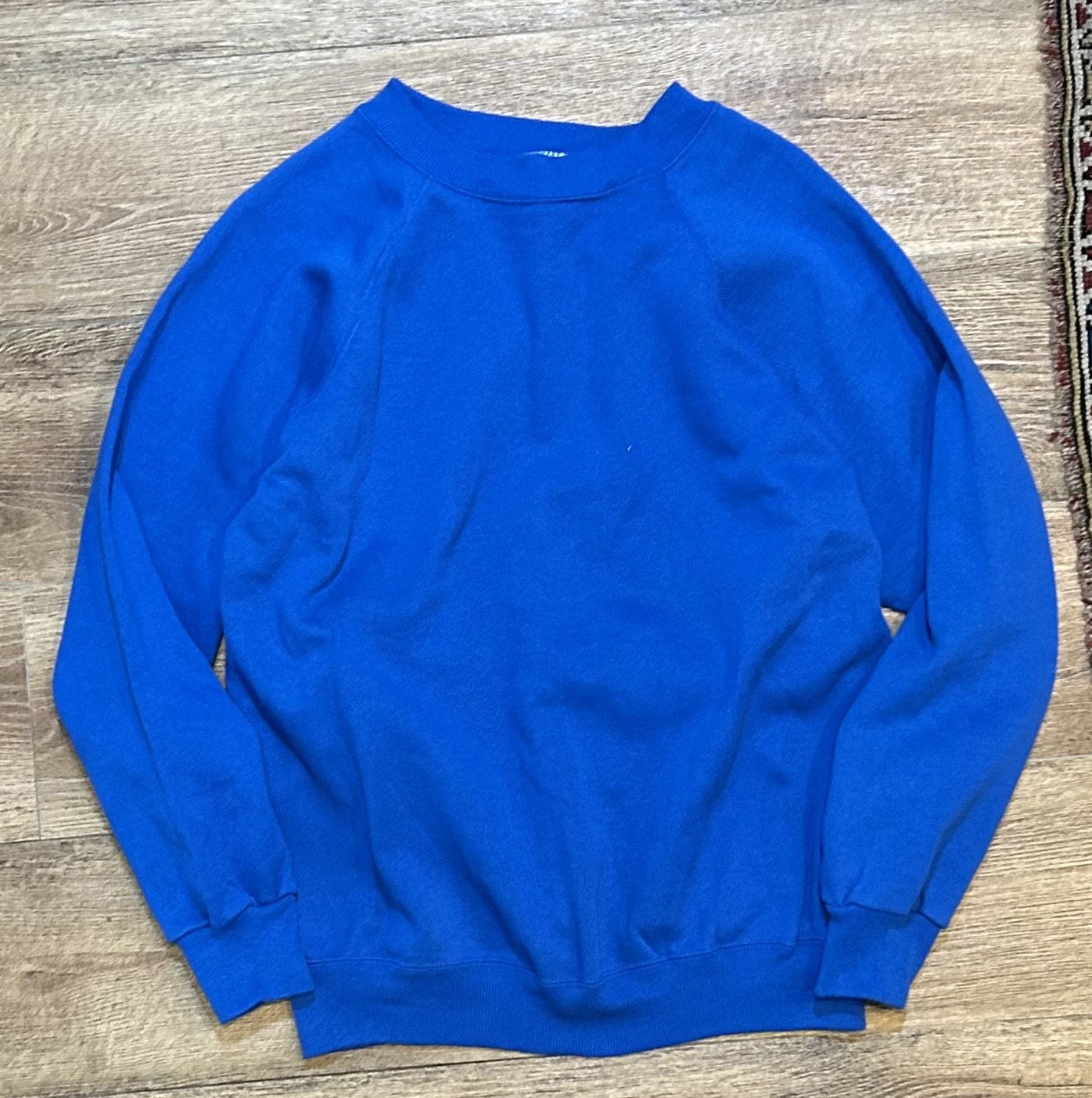 激レア！USA製 90s Hanes ヘインズ BMW プリントスウェット 企業 90s】【ビンテージ】【USA製】ヘインズ【hanes】青【無地