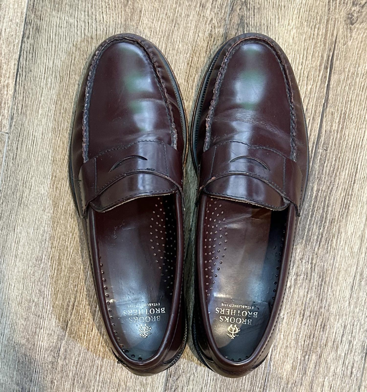 美品【ブルックスブラザーズ】（US8 1/2）デッキシューズ ブラウン レザー 美品【ブルックスブラザーズ】（US8 1/2）デッキシューズ