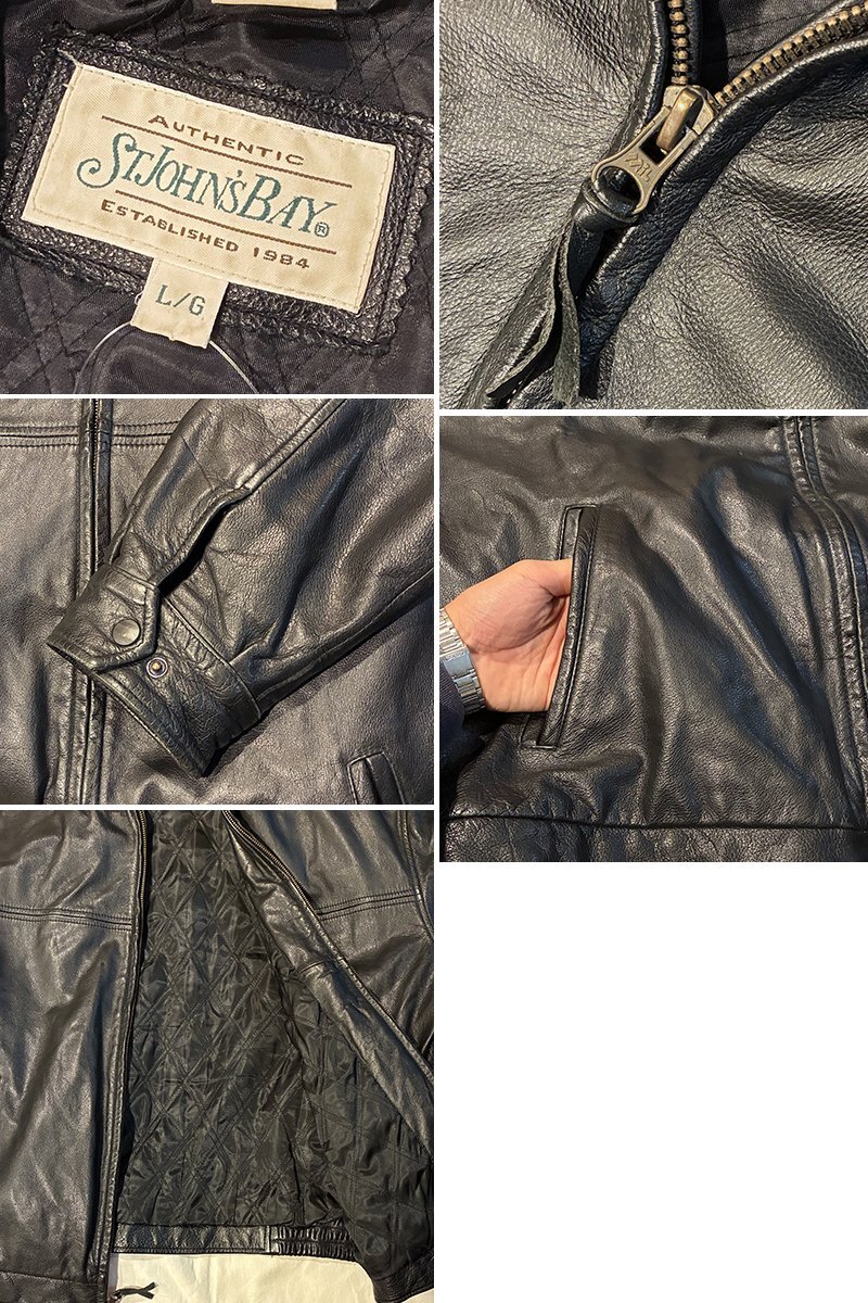 ビンテージ】【セントジョーンズベイ】【黒】キルティング裏地付き