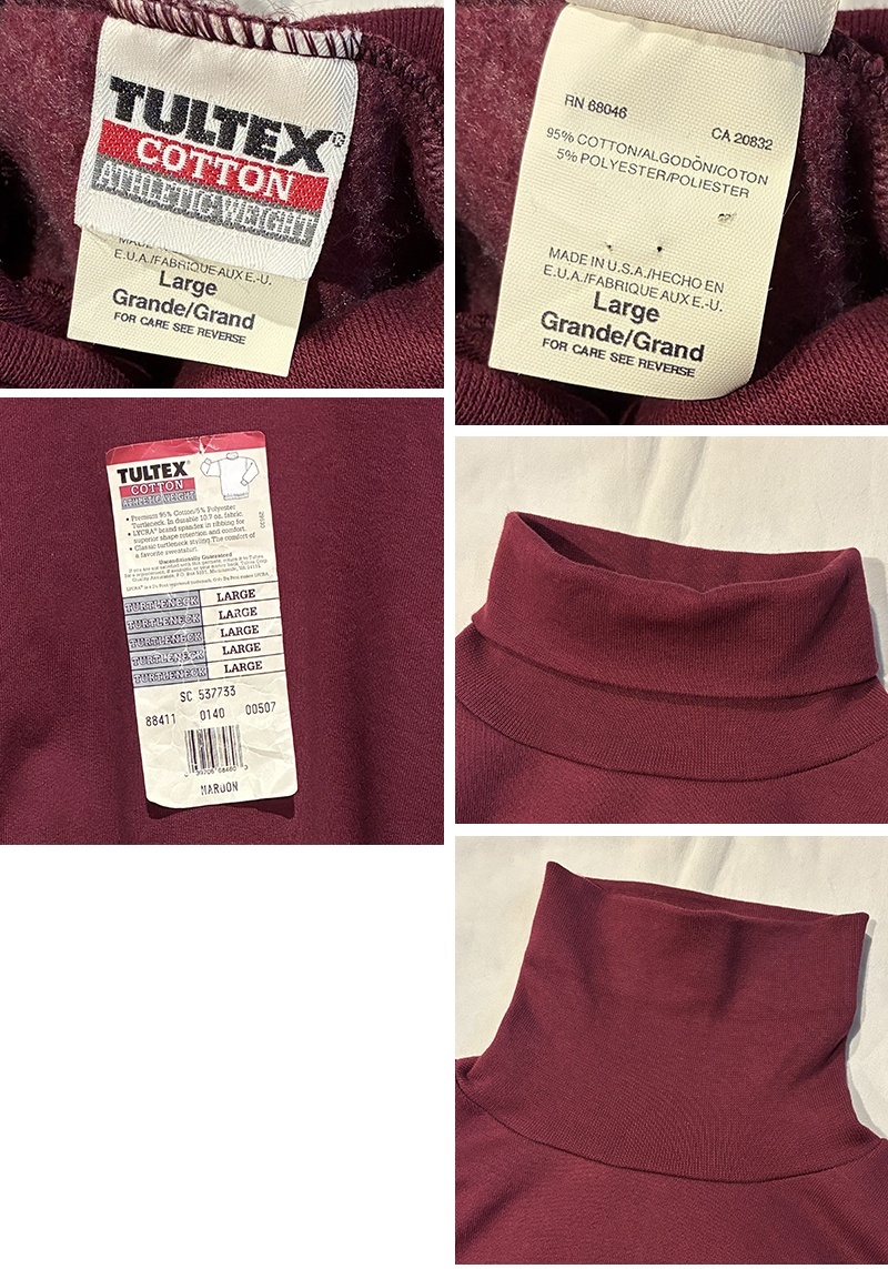 デッドストック【USA製】【ビンテージ】【Tultex】【タルテックス