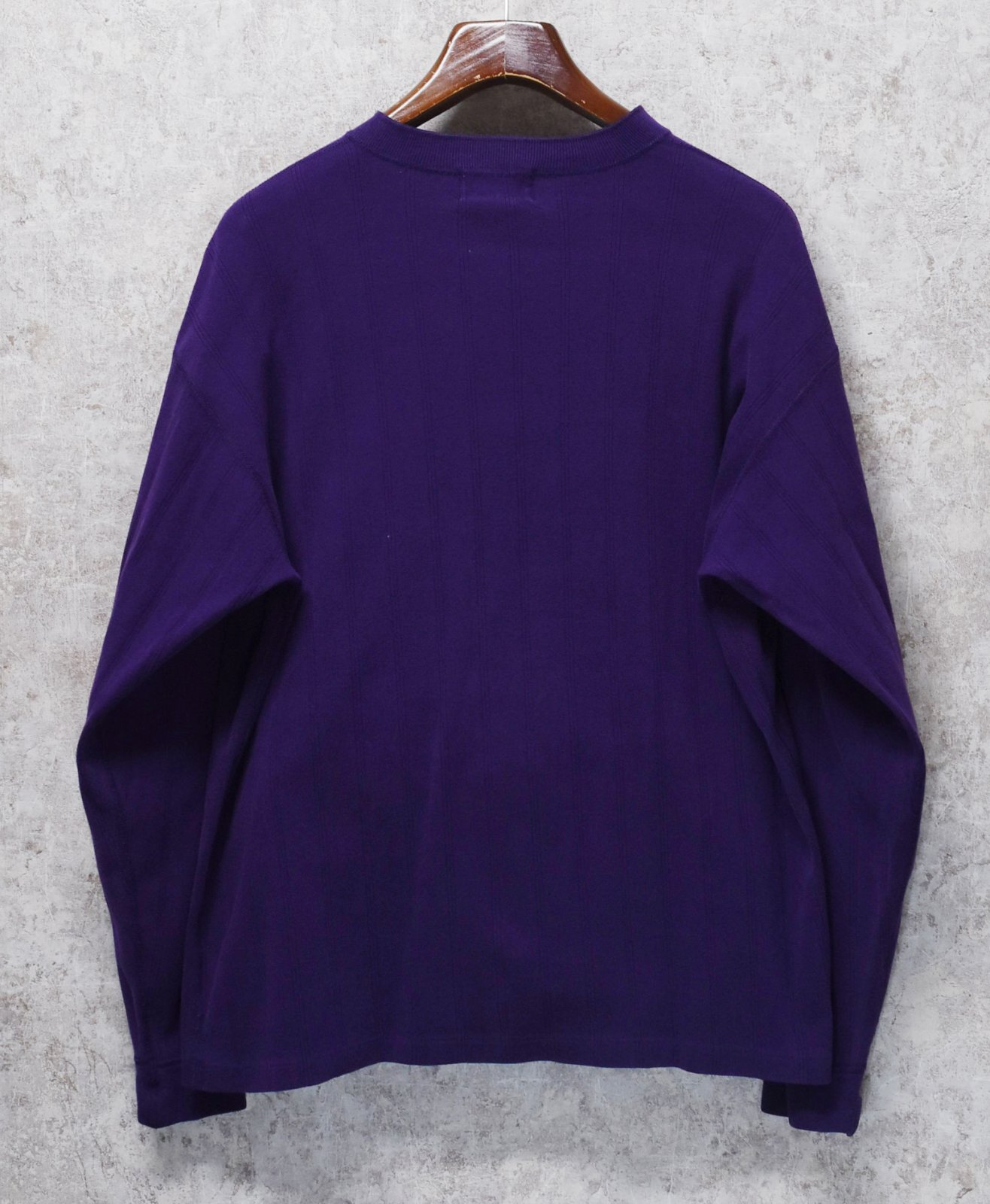 USA製【90's】【ビンテージ】【エディーバウアー】紫【ヘンリーネック