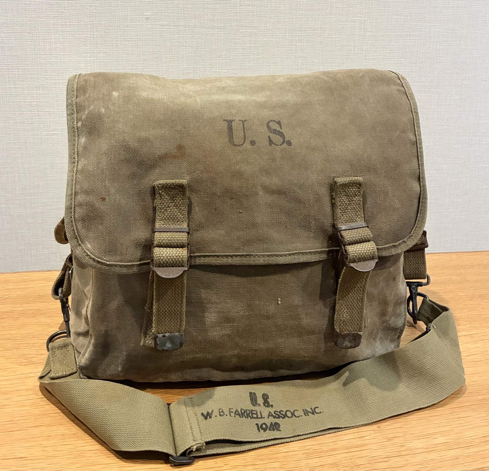 40's【ビンテージ】ww2【米軍実物】 U.S.ARMY【ショルダーバッグ