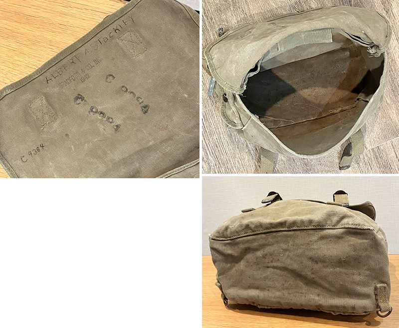 40s 米軍実物　US ARMY ショルダーバッグ 雑貨 古着 40s 米軍 US ARMY コットン キャンバス ガスマスク